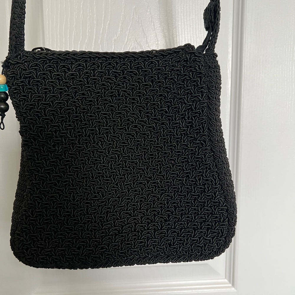 Liz Claiborne Black Textured Shoulder Bag